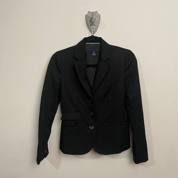 J.Crew 2P black blazer single breast button classic Corpcore workwear neutral - Picture 1 of 7